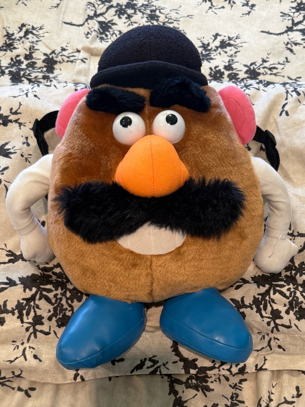 Plush Mr. Potato Head-Inspired Dog Toy - Brown with Blue Shoes